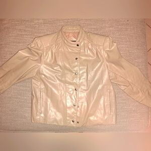 Women's Borelluli Cream Leather Jacket